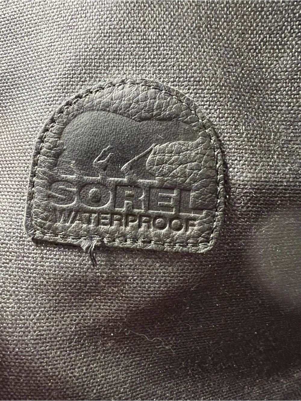 Sorel Black Lace-Up Men's Waterproof Duck Boots with Red Stitching